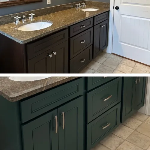Kitchen cabinet refinishing project