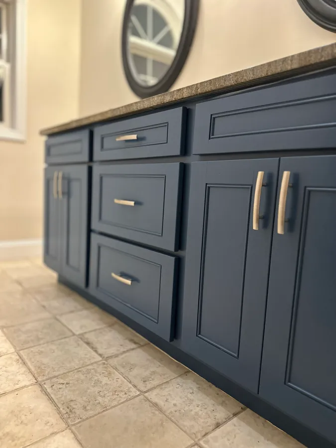 Completed cabinet refinishing project