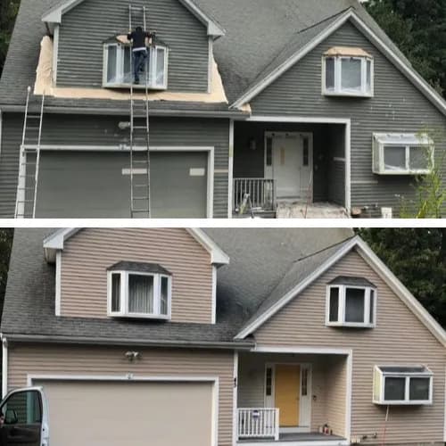 Exterior siding and trim painting