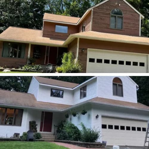 Completed exterior painting project