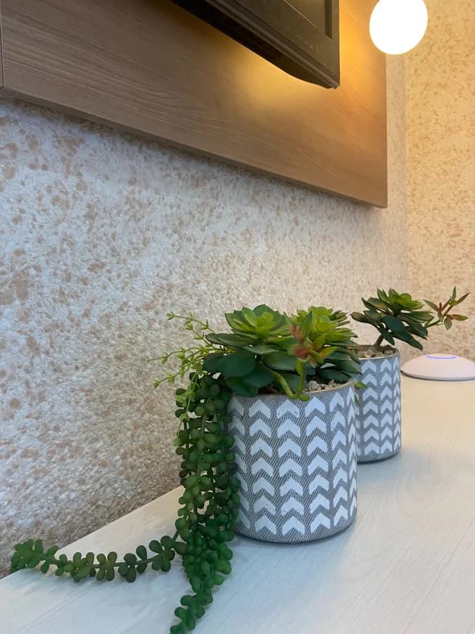 Liquid wallpaper accent wall